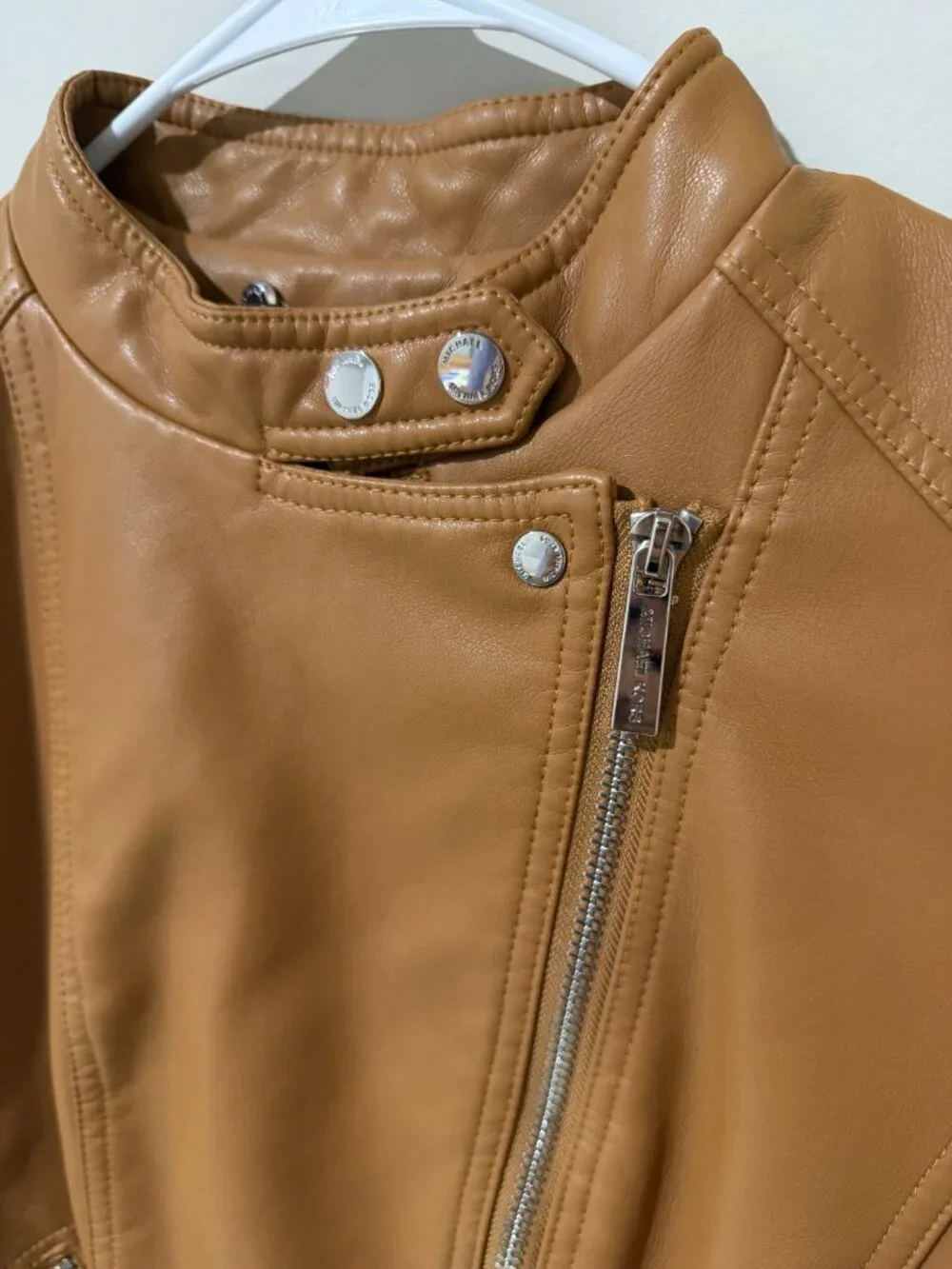 Michael Kors Women's Tan Camel Leather Jacket